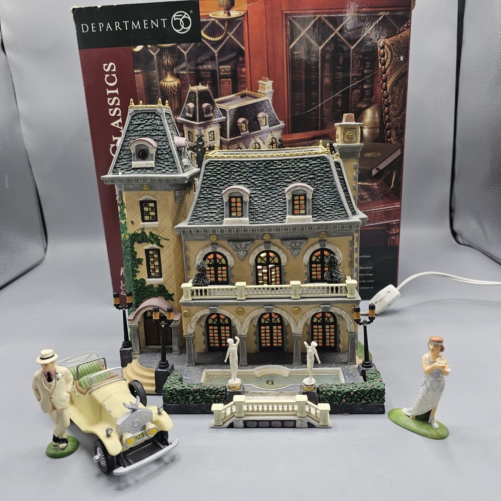Vintage Dept 56 Great Gatsby West Egg Mansion 58939 Literary Classics 1999